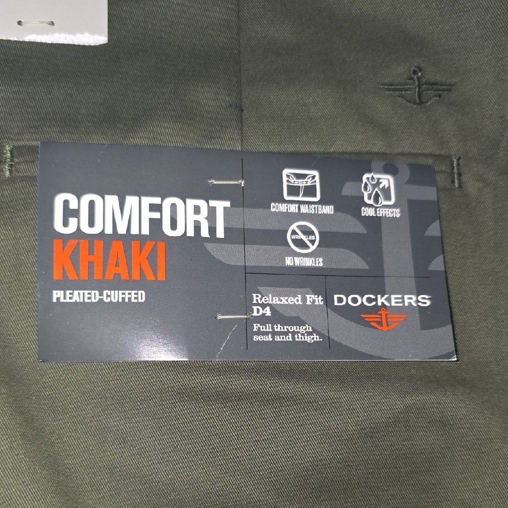 Dockers Men's Chinos - Dark Green - Picture 3 of 7